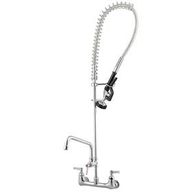 81fau01-12aof-chr.v1 Aquaterior Wall Mount Commercial Pre-rinse Pull Out Faucet Match Kitchen Sink
