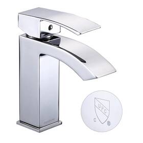 81fh1018-23s-chr Aquaterior Wholesale Bathroom Sink Faucet Waterfall Bath Basin Mixer Tap Single Handle