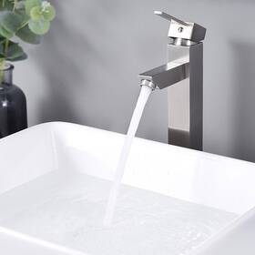81fh1022-h22t-bn Aquaterior Bathroom Faucet To Vessel Sink Basin Mixer Tap Brushed Nickel Aqt0056