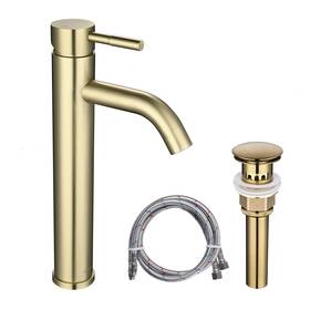 81fh1037-b205h-gd Aquaterior Bm Single Handle Tall Vessel Faucet Bathroom Mixer Tap With Pop-up Drain