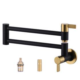 2315900gb Arcora Pot Filler Faucet Black And Gold Modern Wall Mount