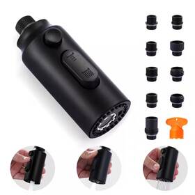 9-adapters Arcora 744110457711 3 Modes Kitchen Faucets Sprayer Replacement With In Matte Black