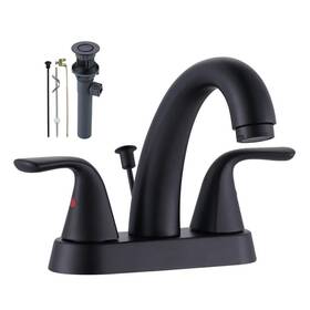 Ar6103000b Arcora 4 Inch Centerset Double Handle Low Arc Bathroom Faucet With Drain And Line