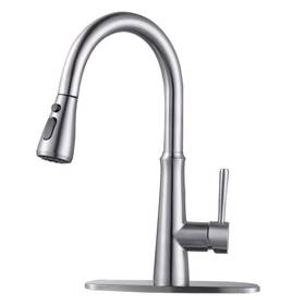 Ar7102401 Arcora Stainless Steel High Arc Kitchen Faucet With Pull Down Sprayer In Brushed Nickel