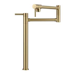Ar7105000g Arcora Deck Mount Pot Filler Faucet In Gold Solid Brass Folding