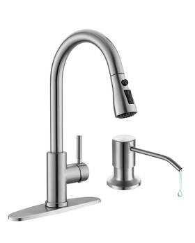 B0chvf88nb Arofa Kitchen Faucet With Soap Dispenser Stainless Steel Pull-down Sprayer