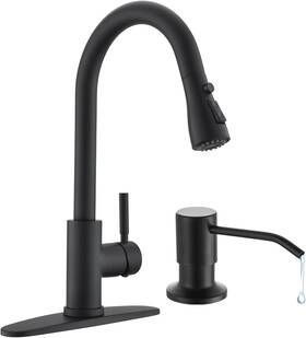 E03y11-07-07mb Arofa Kitchen Faucet With Soap Dispenser Stainless Steel Sink Pu