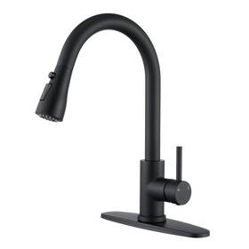 Atpcoltd 614172465927 Matte Black Kitchen Faucets With Pull Down Sprayer Sink Faucet