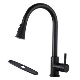 Dkfmshd2b02mb Aurora Decor Abad Single-handle Pull-down Sprayer Kitchen Faucet Stainless Steel With Swivel