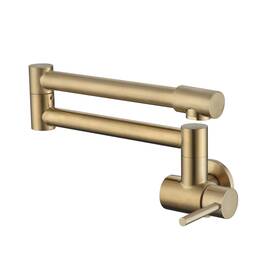 A-yf-05114-g-us Avola Brushed Gold Pot Filler Faucet Wall Mount Kitchen 360