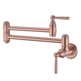 Gd-hn61227 Avola Wall Mount Pot Filler Faucet In Copper Finish Resist Fingerp