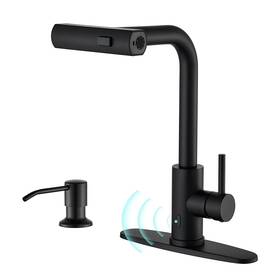 Av-ys-c92-tl Avsiile Matte Black Touchless Kitchen Faucets With Pull Down Sprayer And Soap Dispenser