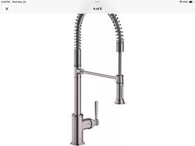 16582801 Axor Montreux Commercial Kitchen Faucet Brushed Stainless Steel Optic