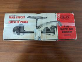 123-609 B&k 6 Inch Cast Spout Wall Faucet Brass Polished Chrome Soap Dish New Sealed