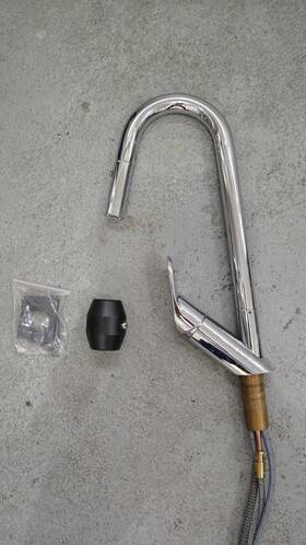 Cui-1940-02l-cc Baril Chrome Singler Lever Faucet Great Condition