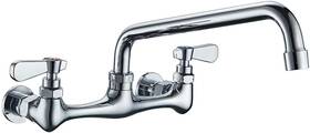 Bathfinesse 762027881375 Commercial Kitchen Faucet Wall Mount With 8 Inch Swivel Spout Center Sink