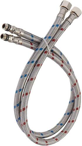 H-1100 Bathfinesse 40-inch Long Bathroom Kitchen Faucet Connector Braided Stainless Steel Flexible