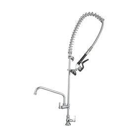 T-4259h-c Bathfinesse Commercial Sink Faucet With Sprayer 43 Inch Height Deck Mount 1 Hole Single Handl