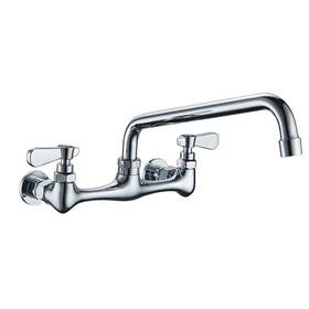 Bathlavish 682228674951 Wall Mount Kitchen Sink Faucet 8 Inch Commercial Center Double Handle Bar