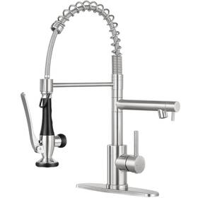 Bb0d005j1dp Bdjm Kitchen Faucets With Pull Down Sprayer Single Handle Commercial Style Double-