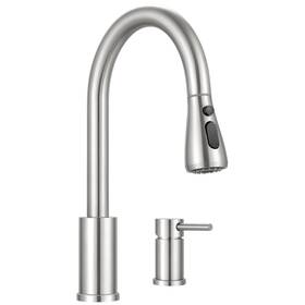 Bb0d009j1 Bdjm Pull-down Kitchen Faucet For 2-hole Sink Single Handle With 3 Spr