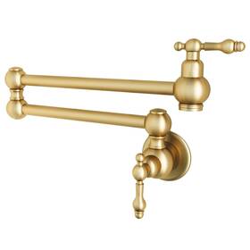 Bes-ft18 Besdor Gold Pot Filler Faucet Wall Mount Over Stove Commercial Brass Fi