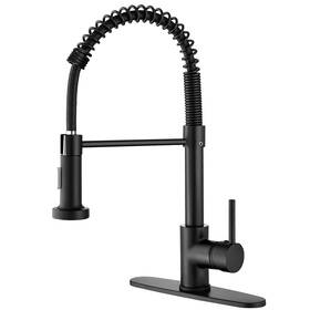 Besuhot 762065234096 Kitchen Faucets With Pull Down Sprayer Commercial Industrial Spring Single H