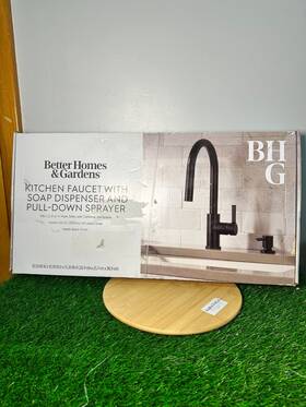 Bh65097026121af Better Homes & Gardens And Pull Down Kitchen Faucet With Soap Dispenser Matte Black