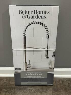 Bhf3008108ss002 Better Homes & Gardens And Elmont 1 Handle Pull-down Kitchen Faucet With Spring Neck