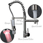 Bf0154 Votamuta Led Spout Brushed Nickel Kitchen Faucet Vessel 642033105569