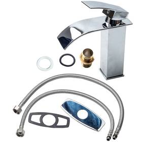 0hbldi Bfo Chrome Waterfall Bathroom Sink Faucet Single Handle Mixer Tap With Cover Plate