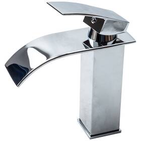 Xkj3ub Bfo Bathroom Basin Faucet Waterfall Spout Sink Mixer Tap With Cover Chrome Finish