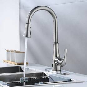 Bio Bidet 710638873401 Flow 770 Motion Activated Kitchen Faucet - Brushed Nickel