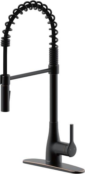 Bio Bidet 850018018555 Flow Kitchen Faucet With Pull Down Sprayer Classic Spring Neck