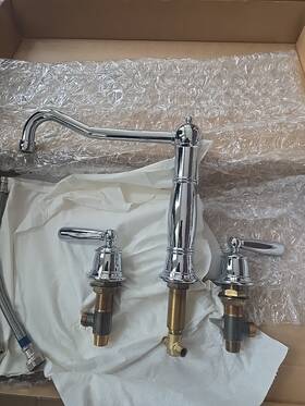 157-137-cr Blanco Tarra Widespread Kitchen Faucet With Leaver Handles New In Box