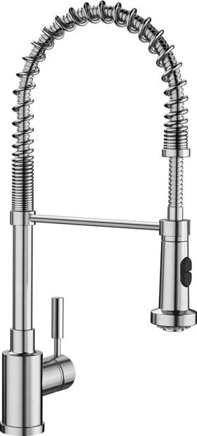 440557 Blanco Meridian Satin Nickel Semi-pro Pull Down Dual Spray Kitchen Faucet