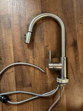 441649 Blanco Stainless Steel Single Lever Pull-down Kitchen Faucet Only -