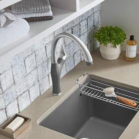 442026 Blanco Artona Metallic Gray/stainless Pull Down Kitchen Faucet 2.2 Gpm