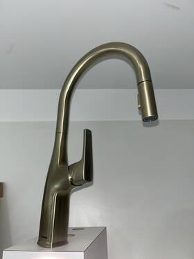 442985 Blanco Rivana Pull Down Kitchen Faucet Satin Gold