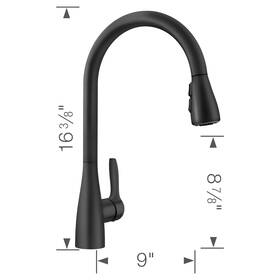 443027 Blanco Atura Collection Pull-down Kitchen Faucet 1.5 Gpm - Matte Black