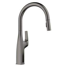 443267 Blanco Rivana High Arc Pull-down Kitchen Faucet 1.5 Gpm Satin Dark Steel