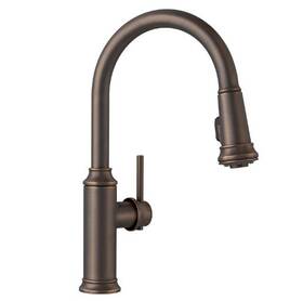 442503 Blanco 747943044448 Oil-rubbed Bronze Empressa High Arc Pull-down Dual Spray Faucet