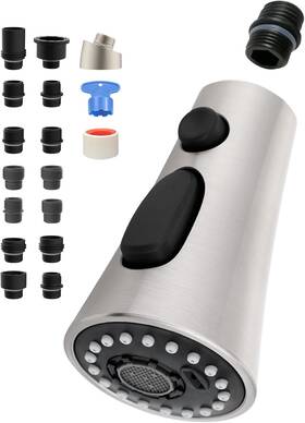 Blt3spray75031-b Blissvent Hygie Rinse Universal Kitchen Faucet Head Replacement With 15 Adapters Compatible Moen