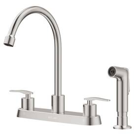 Bl-cr6816 Blylund Kitchen Faucet With Side Sprayer Brushed Nickel High Arc 8 Inch Centerset 2