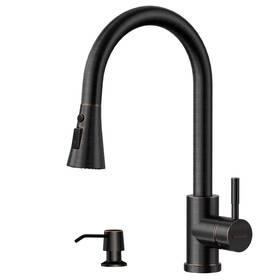 Bl-cr6819-orb Blylund Kitchen Faucets With Soap Dispenser Faucet Pull Down Sprayer 3 Mod