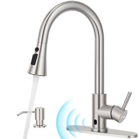 Bl-cr6820 Blylund Touchless Kitchen Faucet With Pull-down Sprayer Sink Brushed
