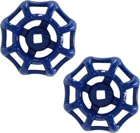 Bokwin 744110136036 2pcs Metal Outside Faucet Round Wheel Handle 6x6mm Water Spigot Sq