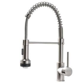 Boyel Living 789609944679 Pull Down Kitchen Faucet With Led-light Supply Lines Brushed Nickel