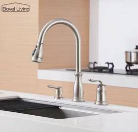 Bl-aps254-bn Boyel Living Brushed Nickel Kitchen Faucet Pull Down Sprayer New