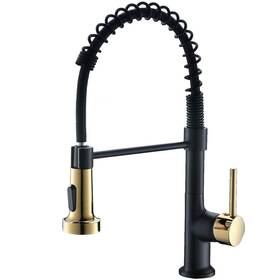 Bm2135bg-1p Boyel Living Single-handle No Sensor Gooseneck Pull-down Sprayer Kitchen Faucet